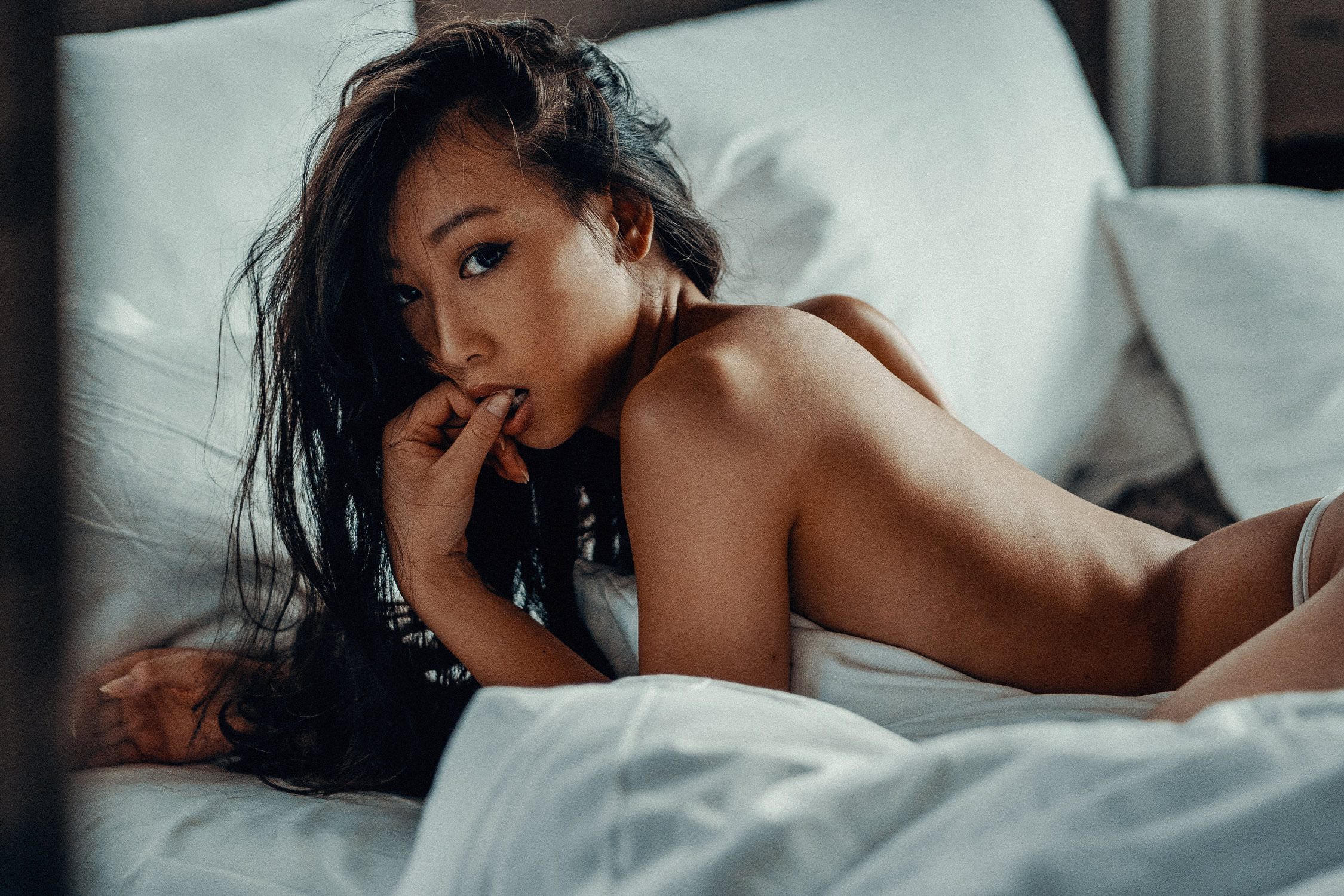 Cinematic low-light portrait photographed by Sebaz